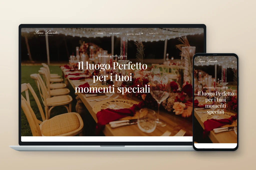 Il sito di Parco Laurito su computer e smartphone